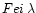 $Fe{\sc i}\, \lambda$