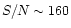 $S/N \sim 160$