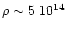 $\rho\sim 5~10^{14}$