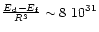 ${E_{\rm d}-E_{\rm f}\over R^3} \sim 8~10^{31}$