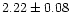 $2.22\pm0.08$