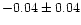 $-0.04\pm0.04$