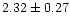 $2.32\pm0.27$