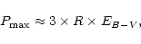 \begin{displaymath}P_{\max} \approx 3 \times R \times E_{B-V},
\end{displaymath}