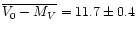 $\overline{V_0-M_V} = 11.7\pm 0.4$