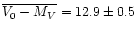 $\overline{V_0-M_V} = 12.9
\pm 0.5$