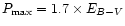 $P_{\max} = 1.7 \times E_{B-V}$