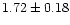 $1.72\pm0.18$