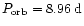$P_{\rm orb}=8.96\:{\rm d}$
