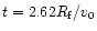 $t=2.62 R_{\rm f}/v_0$