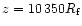 $z=10\,350 R_{\rm f}$
