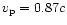 $v_{\rm p}=0.87c$