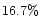 $16.7\%$