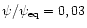 $\psi /\psi _{\rm eq}=0,03$