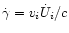 $\dot\gamma=v_i\dot U_i/c$