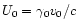 $U_0=\gamma_{0}v_0/c$