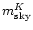 $m^K_{\rm sky}$