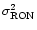 $\sigma^2_{\rm RON}$