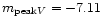 $m_{{\rm peak}V}=-7.11$