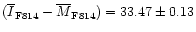 $(\overline I_{\rm F814} - \overline M_{\rm F814}) = 33.47
\pm 0.13$