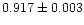 $0.917\pm0.003$