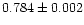 $0.784\pm0.002$