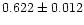 $0.622\pm0.012$