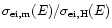 $\sigma_{\rm ei, m}(E)/
\sigma_{\rm ei, H}(E)$
