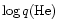 $\log q({\rm He})$