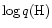 $\log q({\rm H})$