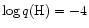 $\log q({\rm H})=-4$