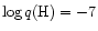 $\log q({\rm H})=-7$