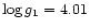 $\log g_1 =
4.01$