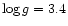 $\log g = 3.4$