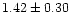 $1.42 \pm 0.30$