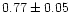 $0.77 \pm 0.05$