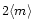 $2\langle m \rangle$
