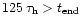 $125\,\tau_{\rm h} > t_{\rm end}$