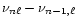 $\nu _{n \ell }-\nu _{n-1, \ell }$