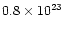 $0.8 \times 10^{23}$