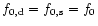 $f_{0,{\rm d}}=f_{0,{\rm s}}=f_0$
