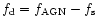 $f_{\rm d}=f_{\rm AGN}-f_{\rm s}$