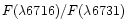 $F(\lambda 6716)/F(\lambda 6731)$