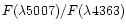 $F(\lambda 5007)/F(\lambda 4363)$