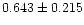 $0.643 \pm 0.215$