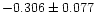 $-0.306 \pm 0.077$