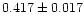 $0.417 \pm 0.017$