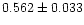 $0.562 \pm 0.033$