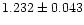 $1.232 \pm 0.043$