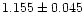 $1.155 \pm 0.045$